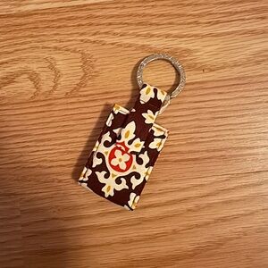 Vera Bradley Burgundy and Cream Photo Album Keychain